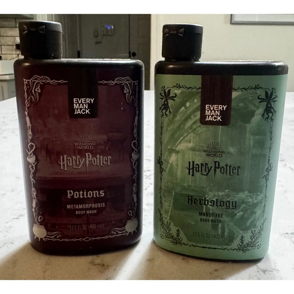 Every Man Jack Harry Potter Body Wash Lot of 2 Potions Herbology Rare Limited
